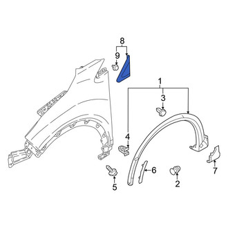 Mitsubishi OE - Front Left Fender Molding