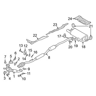 Mitsubishi OE - Exhaust System - Exhaust Components (AWD)