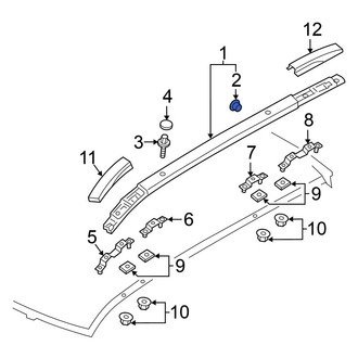 Mitsubishi OE - Roof Luggage Carrier Side Rail Cap