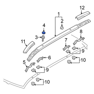 Mitsubishi OE - Roof Luggage Carrier Side Rail Cap