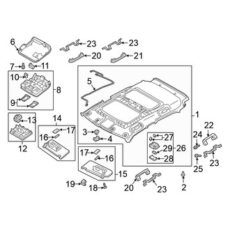 Mitsubishi OE - Roof - Interior Trim (With Sunroof)