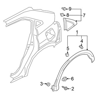 Mitsubishi OE - Quarter Panel - Exterior Trim