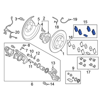 Mitsubishi OE - Rear Disc Brake Pad Set