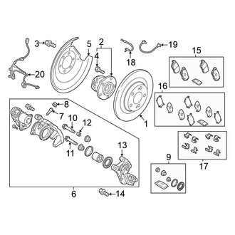 Mitsubishi OE - Rear Suspension - Brake Components (With Electric Parking Brake), (SE / SEL)