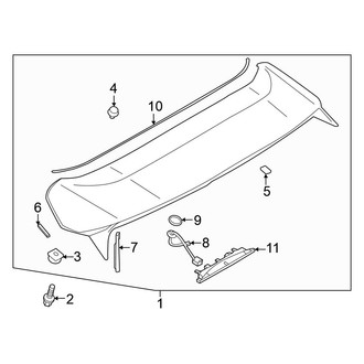 Mitsubishi OE - Lift Gate - Spoiler