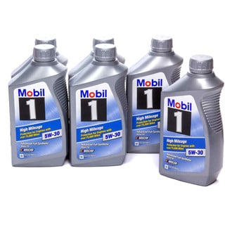 Mobil 1® - High Mileage™ SAE 5W-30 Full Synthetic Motor Oil, 1 Quart x 6 Bottles