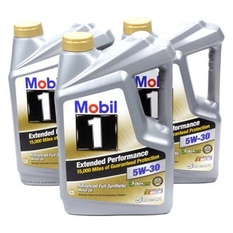 Mobil 1® - Extended Performance™ SAE 5W-30 Full Synthetic Motor Oil, 5 Quarts x 3 Jugs