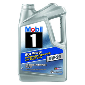 Mobil 1® - High Mileage™ SAE 5W-20 Synthetic Motor Oil, 5 Quarts x 3 Jugs