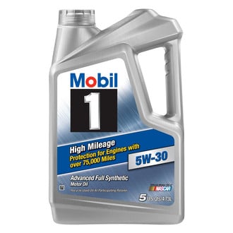 Mobil 1® - High Mileage™ SAE 5W-30 Synthetic Motor Oil, 5 Quarts