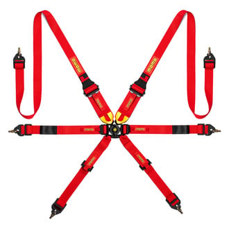 MOMO® - 6-Point Corsa Series Harness, Red Clip