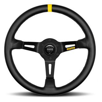 MOMO® - 3-Spoke MOD.08 Series Black Leather Steering Wheel