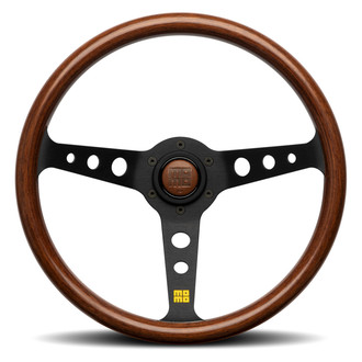 MOMO® - 3-Spoke MOD.07 Series Wood Steering Wheel with Yellow Center Mark