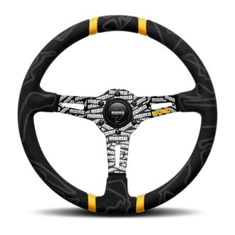MOMO® - 3-Spoke Ultra Series Black Suede Steering Wheel