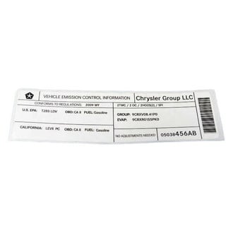 Mopar® - Emission Label
