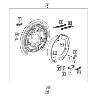 Jeep OE - Parking Brake Shoe Set Pin