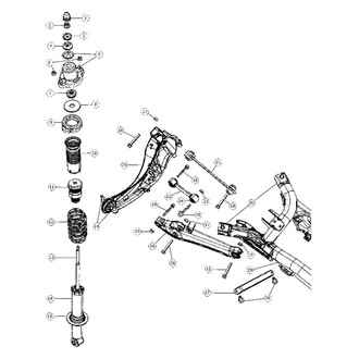 Mopar® - Rear Driver or Passenger Side Strut