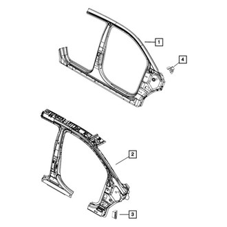 Dodge OE - Right Body A-Pillar Baffle Plate