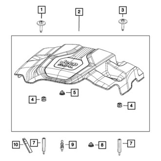 Mopar® - Engine Cover To Stud Hex Lock Nut