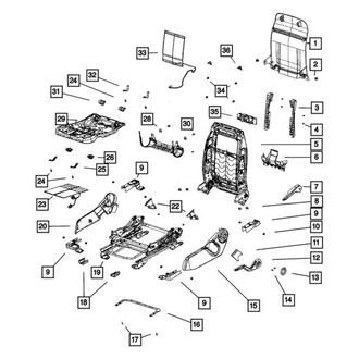 Dodge OE - Front Right Inner Seat Track Cover