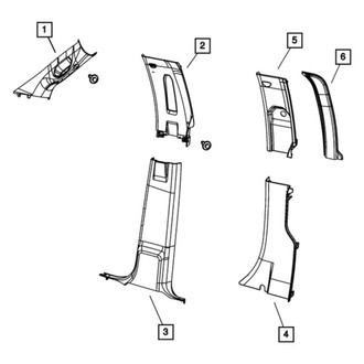 Ram OE - Rear Right Lower Body C-Pillar Trim Panel