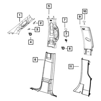 Mopar® - Passenger Side C-Pillar Molding