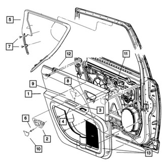 Dodge OE - Rear Right Door Window Molding