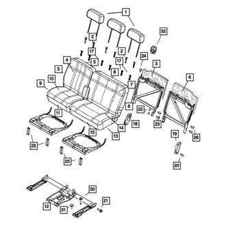 Chrysler OE - Rear Left Seat Cover