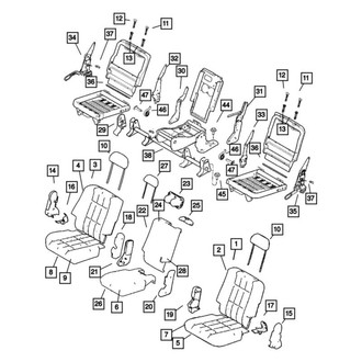 Chrysler OE - Center Seat Armrest Cover