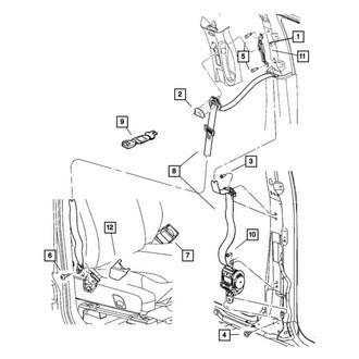 Chrysler OE - Front Left Seat Belt Anchor Plate Cover