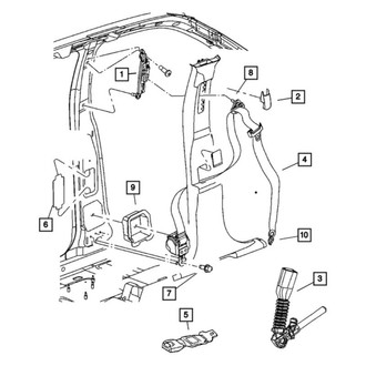 Jeep OE - Front Seat Belt Height Adjuster