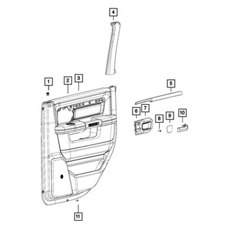 Ram OE - Rear Right Door Window Molding