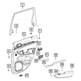 Jeep OE - Rear Left Inner Door Window Molding