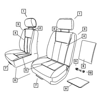 Dodge OE - Front Right Seat Cover