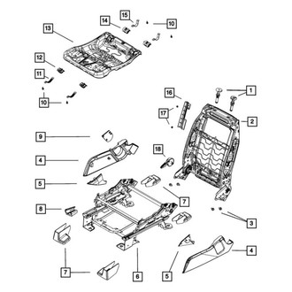 Dodge OE - Front Right Outer Seat Frame Trim Panel