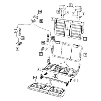 Jeep OE - Rear Right Headrest Guide