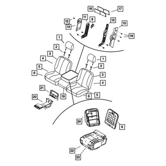 Dodge OE - Front Left Seat Cover