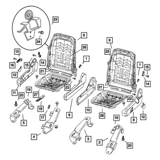 Chrysler OE - Front Left Outer Seat Trim Panel