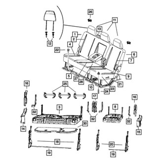 Ram OE - Rear Headrest Guide