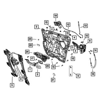 Mopar® - Rear Interior Door Handle Trim