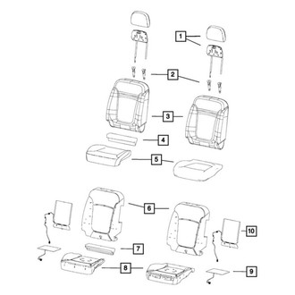 Dodge OE - Front Left Headrest Guide