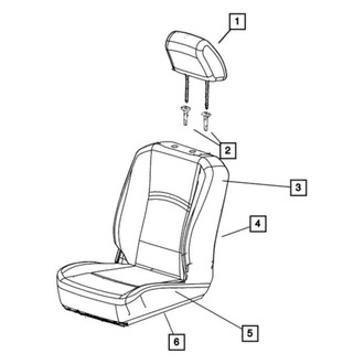 Ram OE - Front Left Headrest Guide