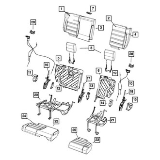 Jeep OE - Rear Left Seat Cover