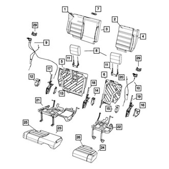 Jeep OE - Rear Left Seat Cover