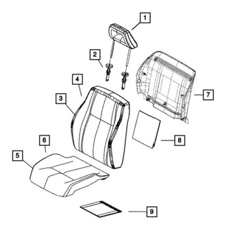Jeep OE - Front Left Seat Cover