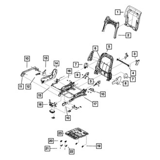 Dodge OE - Front Right Seat Back Recliner Adjustment Handle