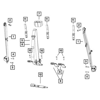 Mopar® - 2nd Row Seat Belt And Retractor