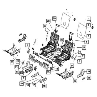 Dodge OE - Center Left Seat Back Recliner Adjustment Handle