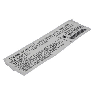 Mopar® - Vehicle Emission Control Information Label