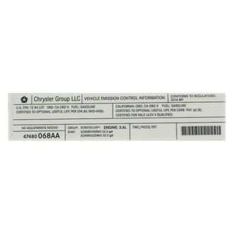 Ram OE - Emission Label