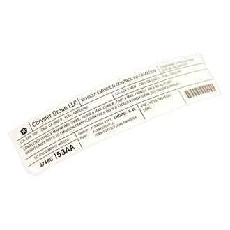 Mopar® - Vehicle Emission Control Information Label